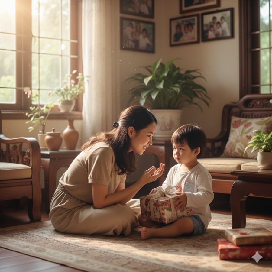 Cha mẹ dạy con biết nói lời cảm ơn và từ chối đúng lúc là nền tảng quan trọng trong giáo dục gia đình.