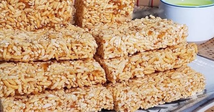 Bánh bỏng gạo hoàn thành