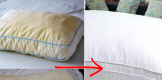 Ruột gối bị vàng, có đốm mốc li ti giặt xà phòng không hết: Ngâm với thứ này bẩn mấy cũng sạch tươm