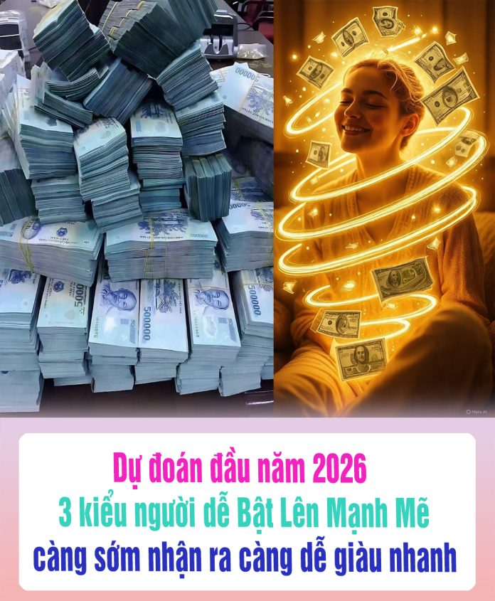 Dự đoán đầu năm 2026, 3 kiểu người dễ Bật Lên Mạnh Mẽ, càng sớm nhận ra càng dễ giàu nhanh