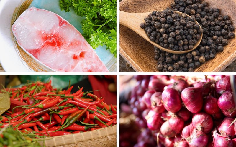 Các nguyên liệu cơ bản cần chuẩn bị cho món cá kho tiêu